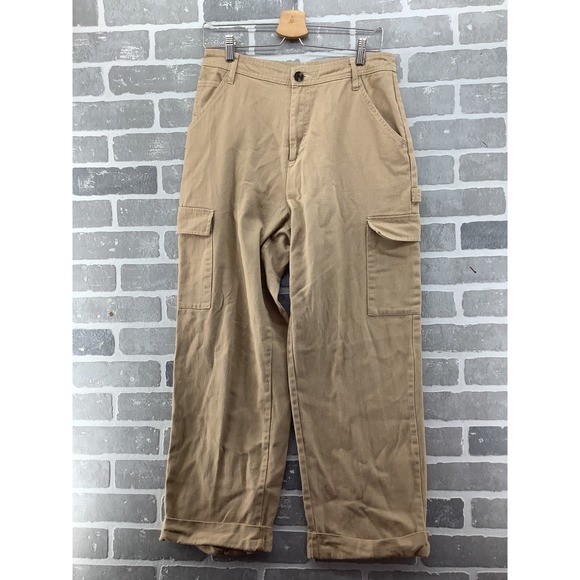 Sandy Liang x Target Pants - Sandy Liang x Target Tan Cotton Cargo Carpenter Pants Wide Leg Khaki Womens 8